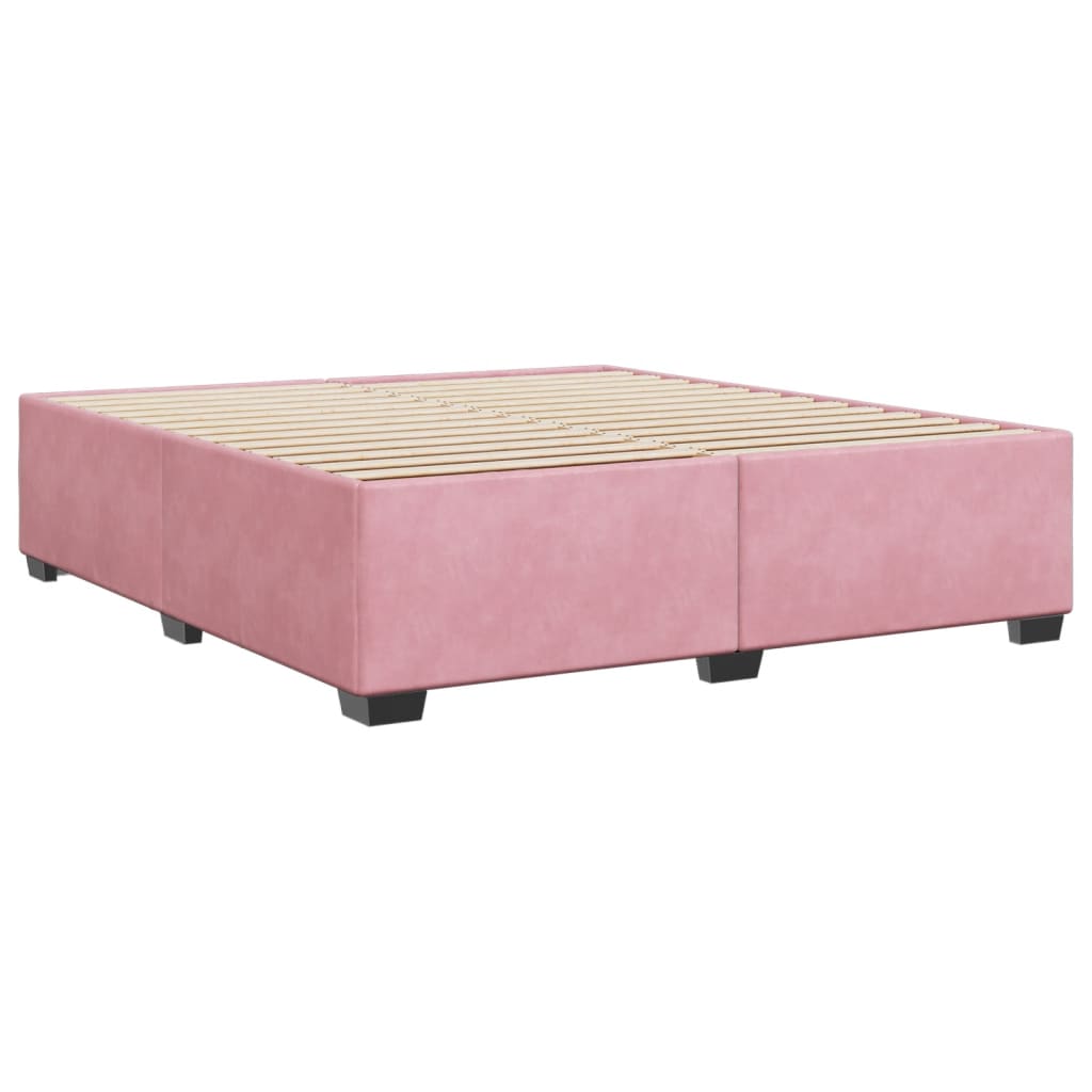 vidaXL Estructura de cama sin colchón terciopelo rosa 180x200 cm