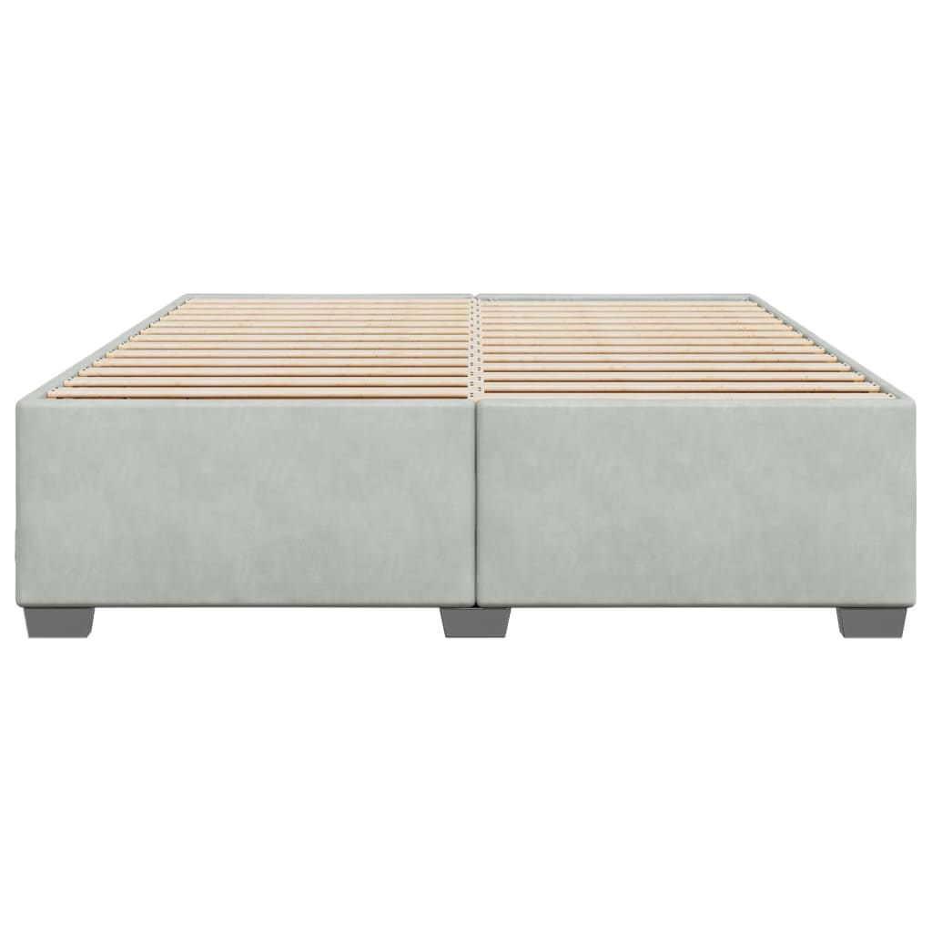 vidaXL Estructura de cama sin colchón terciopelo gris claro 200x200 cm