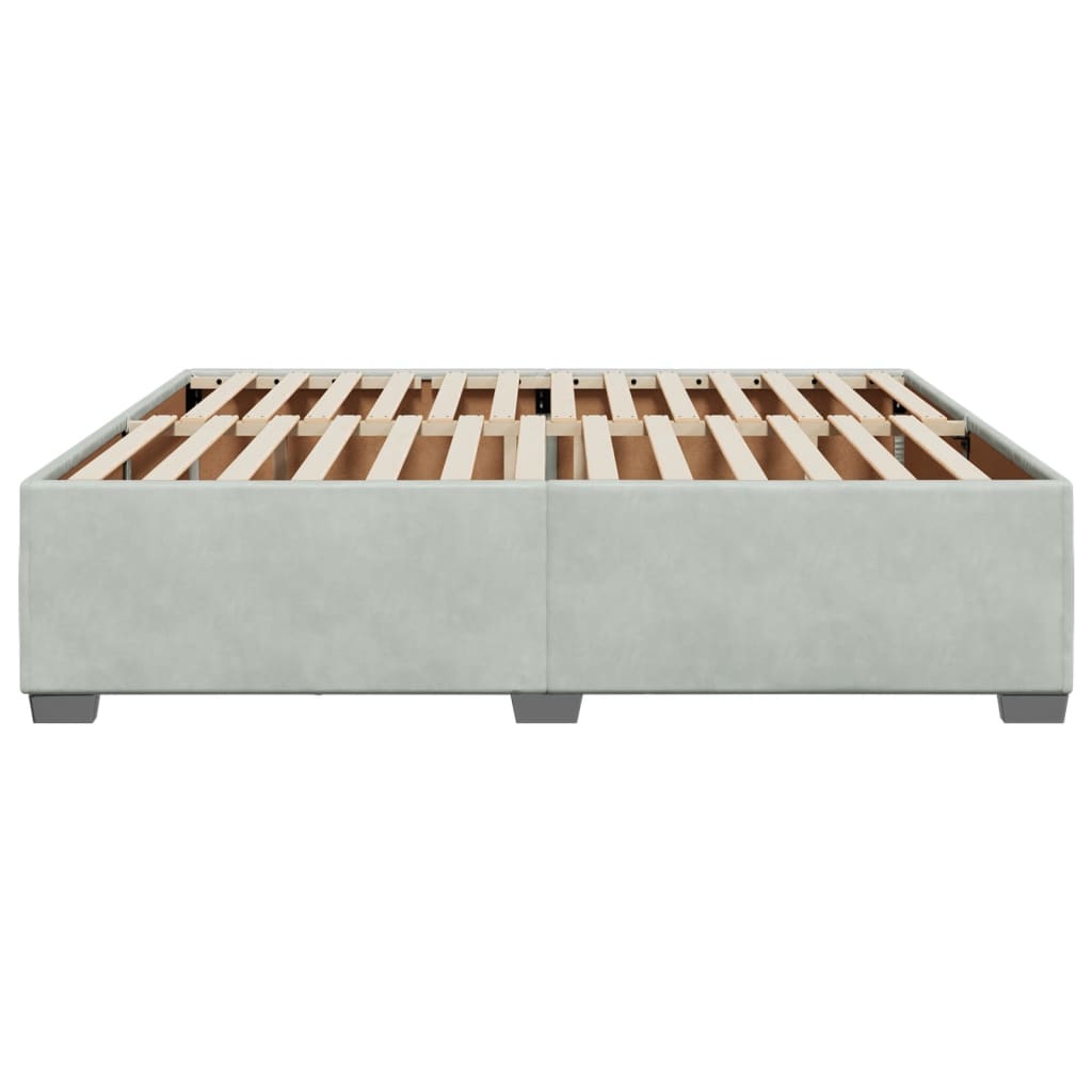 vidaXL Estructura de cama sin colchón terciopelo gris claro 200x200 cm