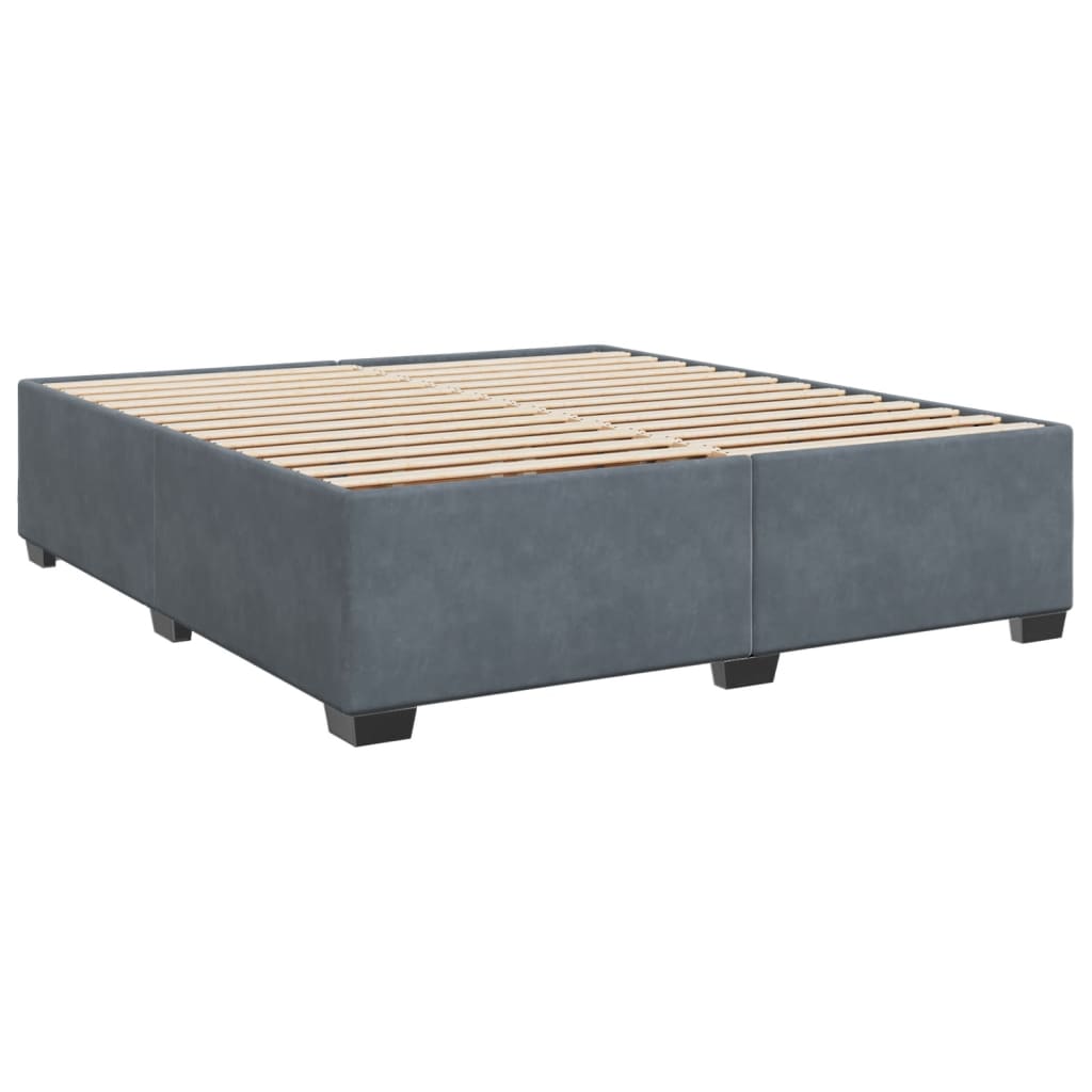 vidaXL Estructura cama sin colchón terciopelo gris oscuro 200x200 cm