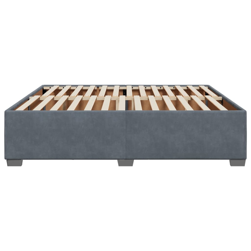 vidaXL Estructura cama sin colchón terciopelo gris oscuro 200x200 cm