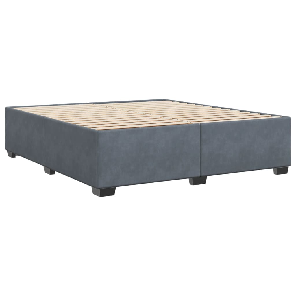 vidaXL Estructura cama sin colchón terciopelo gris oscuro 200x200 cm