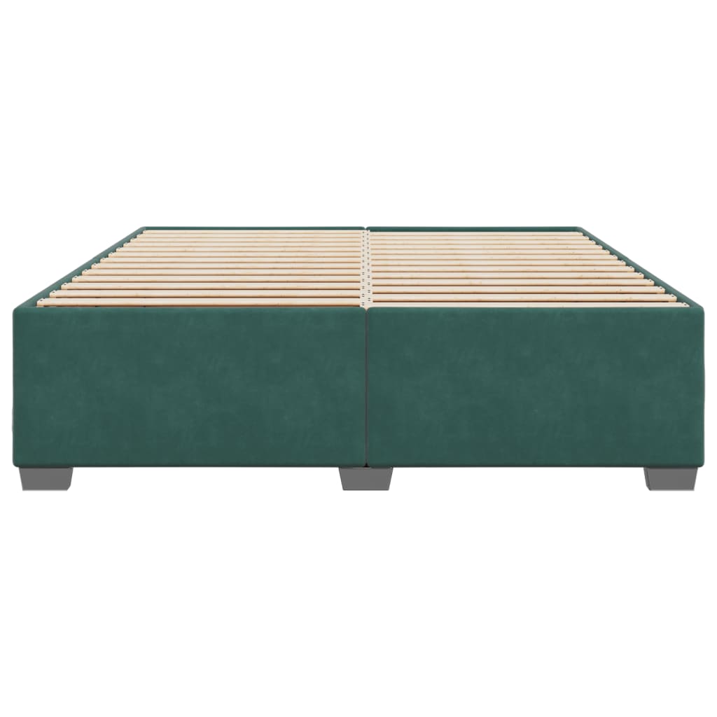 vidaXL Estructura cama sin colchón terciopelo verde oscuro 200x200 cm