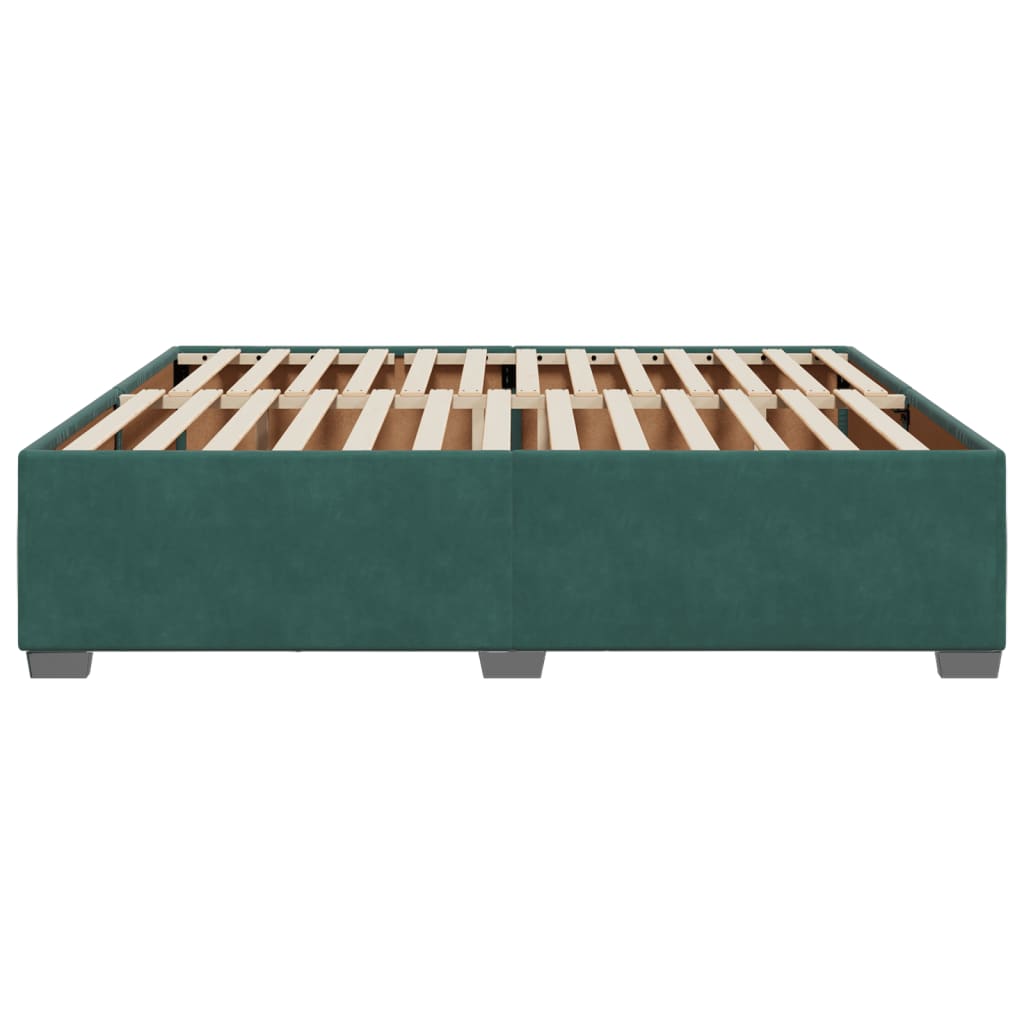 vidaXL Estructura cama sin colchón terciopelo verde oscuro 200x200 cm