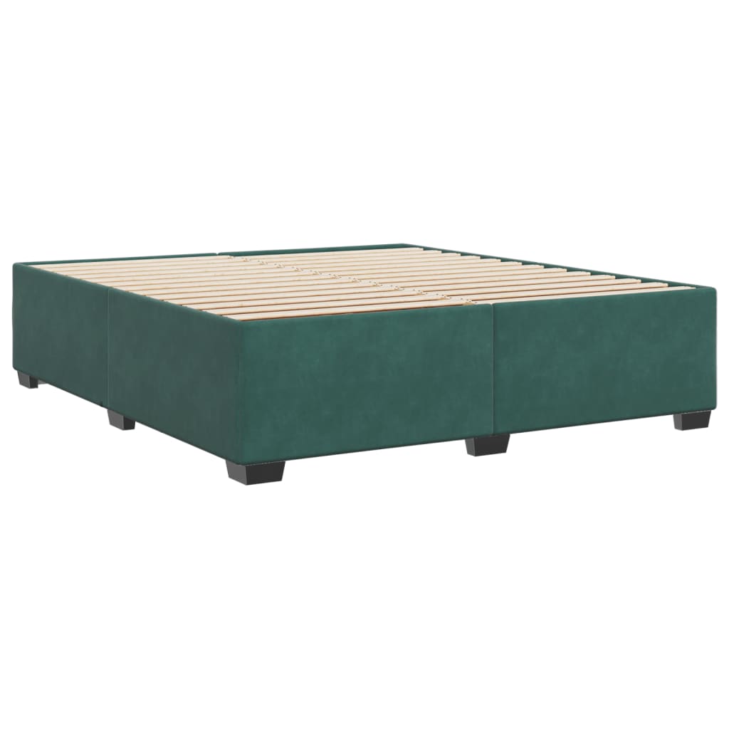 vidaXL Estructura cama sin colchón terciopelo verde oscuro 200x200 cm