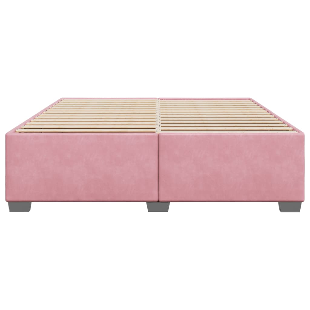 vidaXL Estructura cama sin colchón terciopelo rosa 200x200 cm