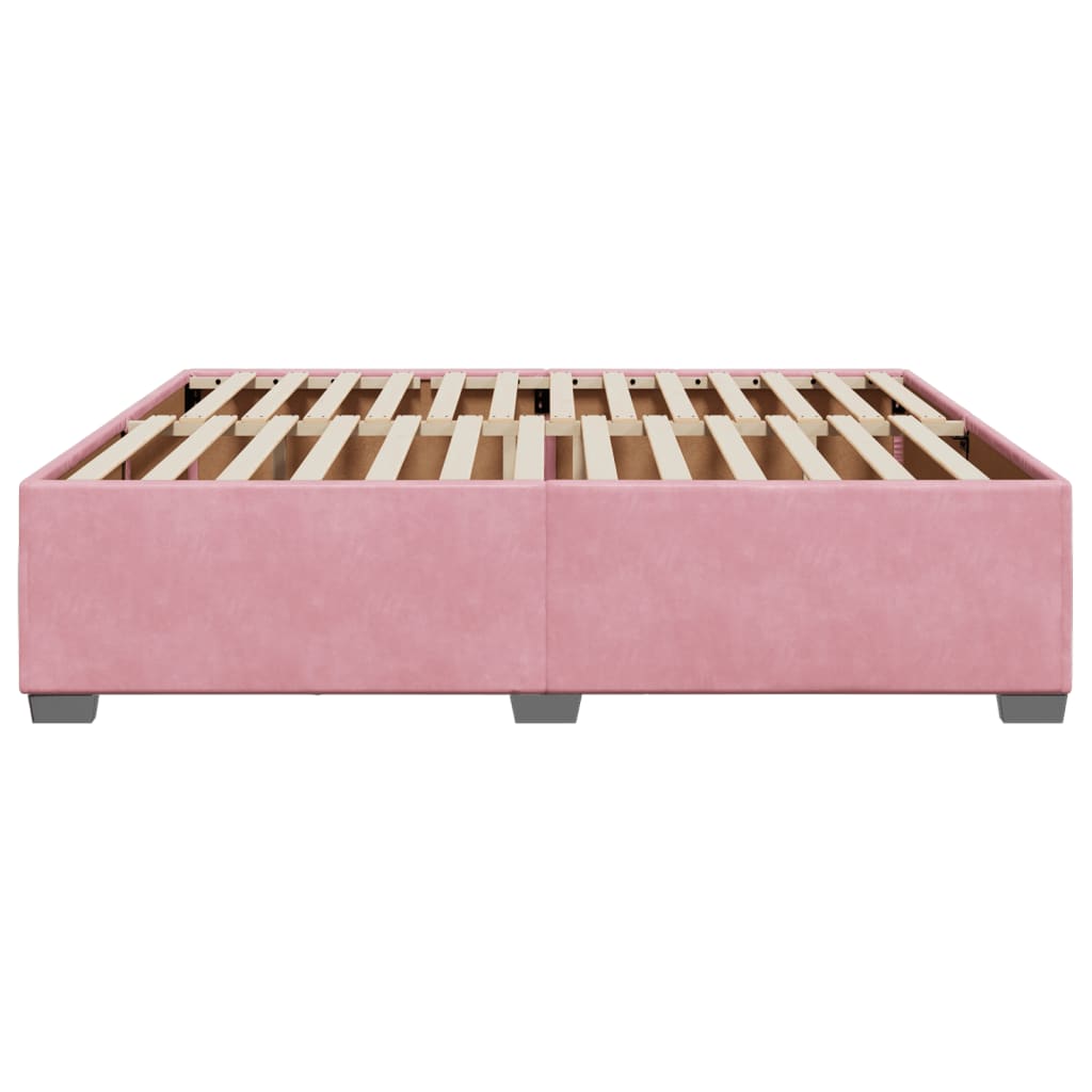 vidaXL Estructura cama sin colchón terciopelo rosa 200x200 cm