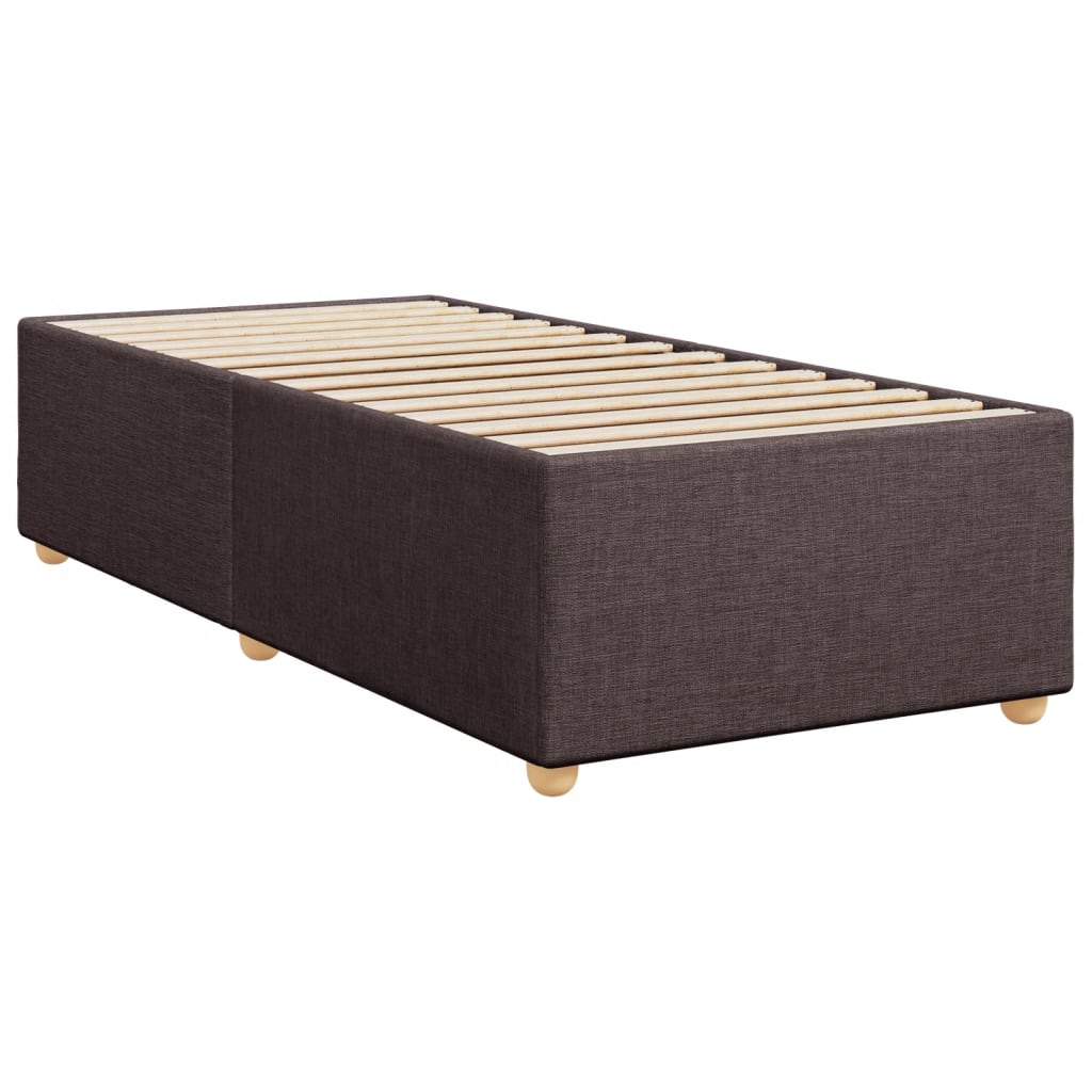 vidaXL Estructura de cama sin colchón tela marrón oscuro 80x200 cm