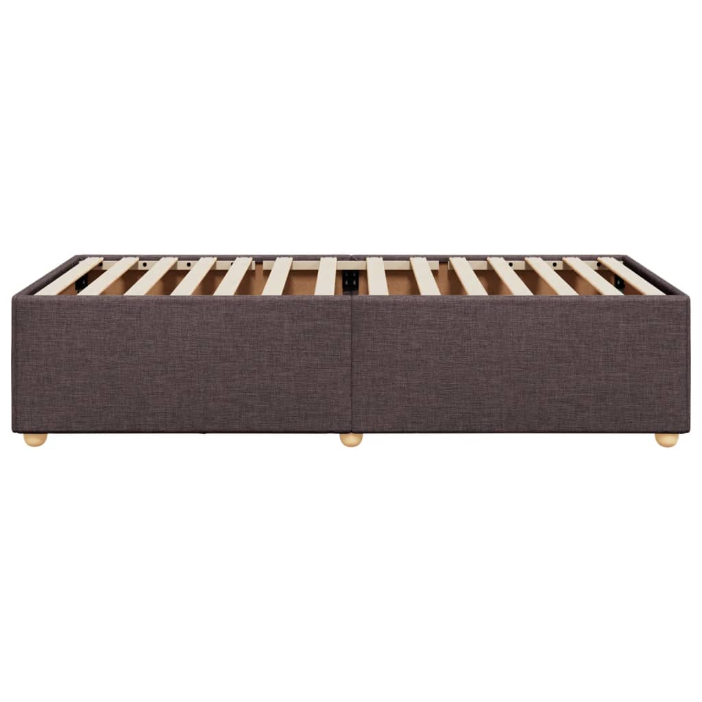 vidaXL Estructura de cama sin colchón tela marrón oscuro 80x200 cm