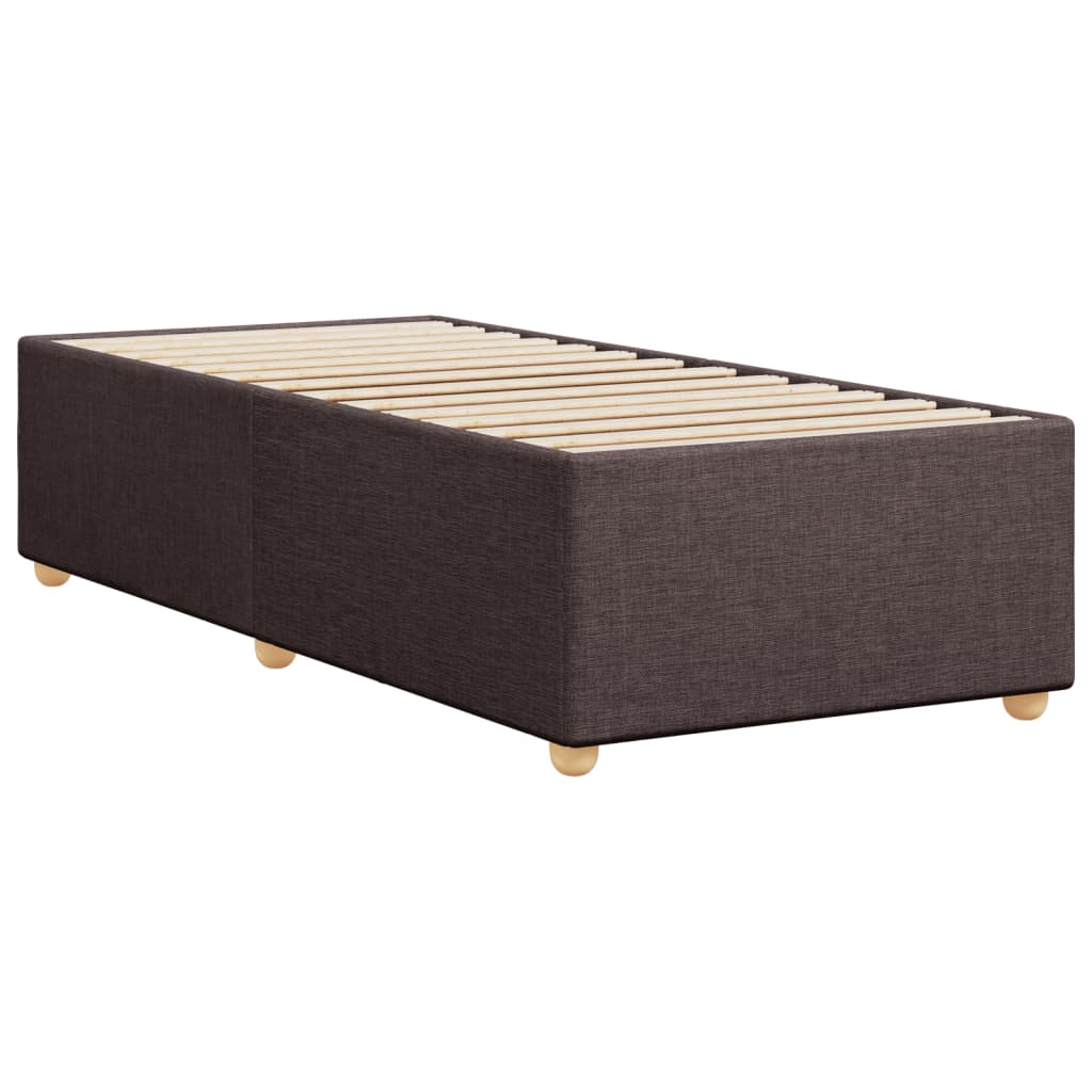 vidaXL Estructura de cama sin colchón tela marrón oscuro 80x200 cm