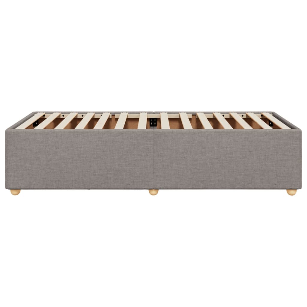 vidaXL Estructura de cama sin colchón tela gris taupe 80x200 cm