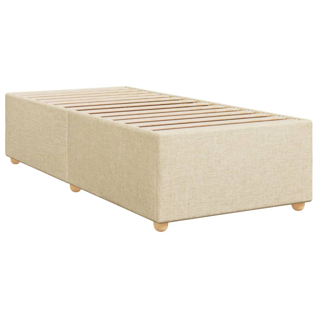 vidaXL Estructura de cama sin colchón tela crema 80x200 cm