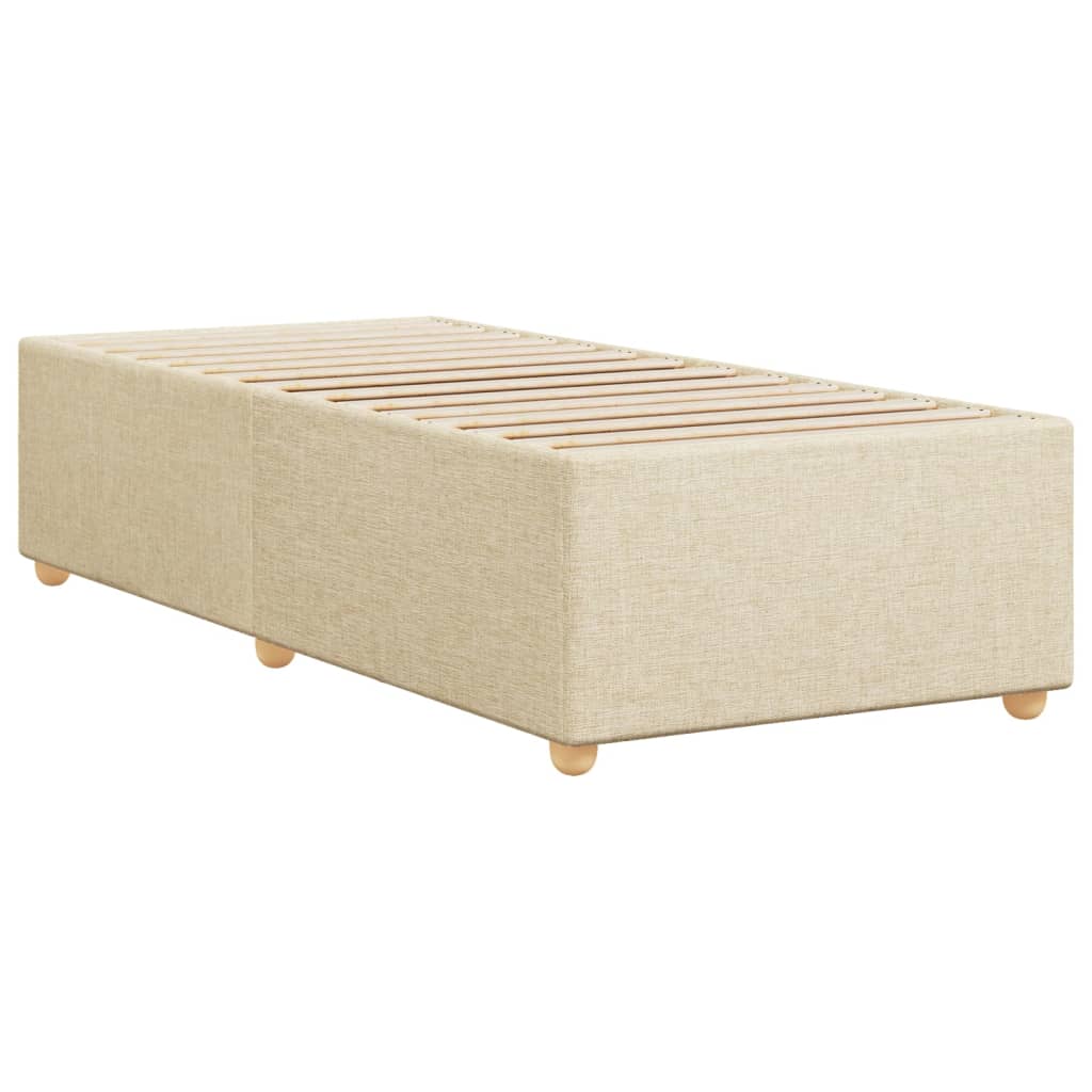 vidaXL Estructura de cama sin colchón tela crema 80x200 cm