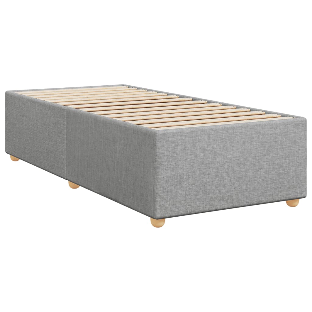 vidaXL Estructura de cama sin colchón tela gris claro 90x190 cm