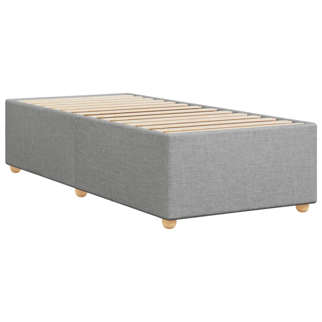 vidaXL Estructura de cama sin colchón tela gris claro 90x190 cm