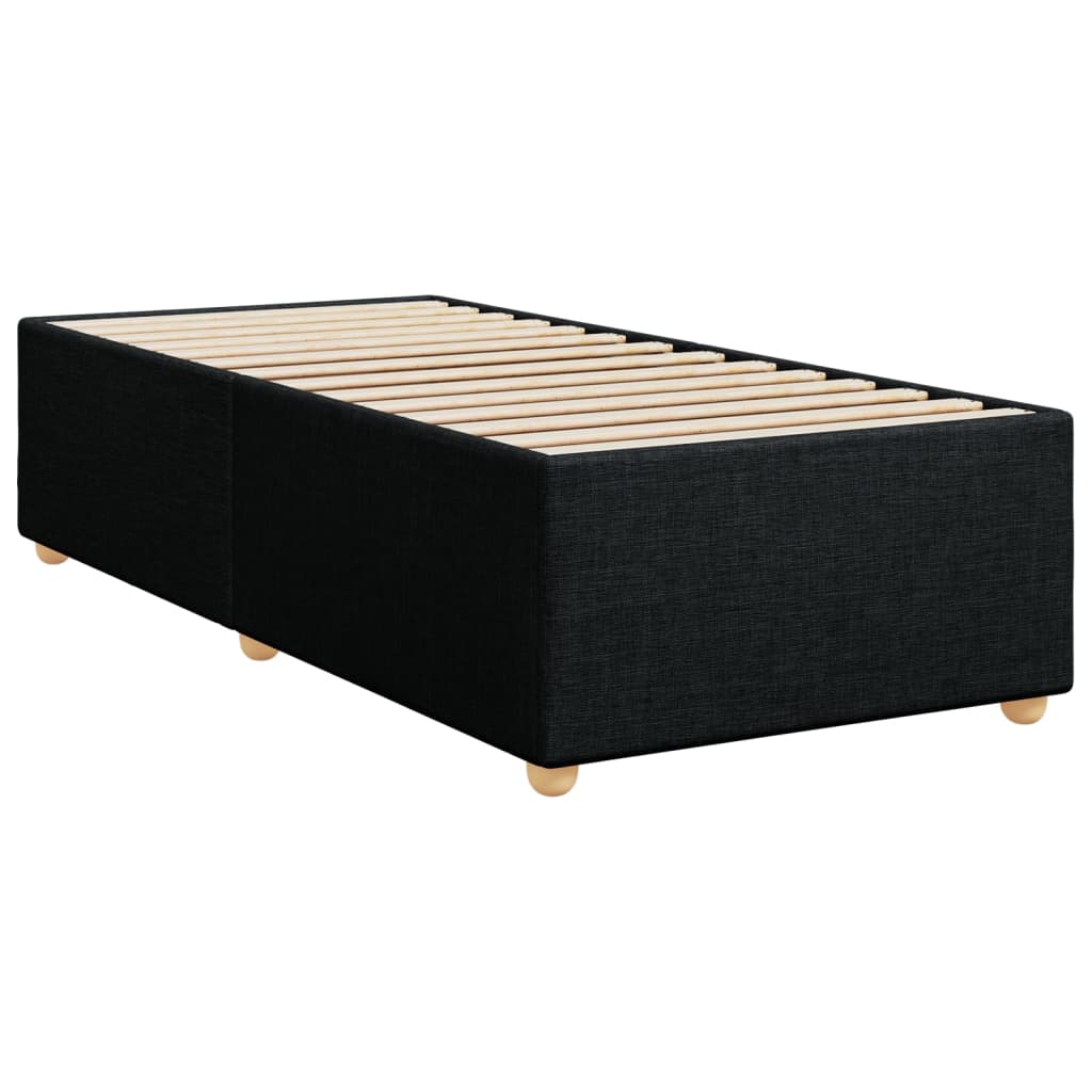 vidaXL Estructura de cama sin colchón tela negro 90x190 cm