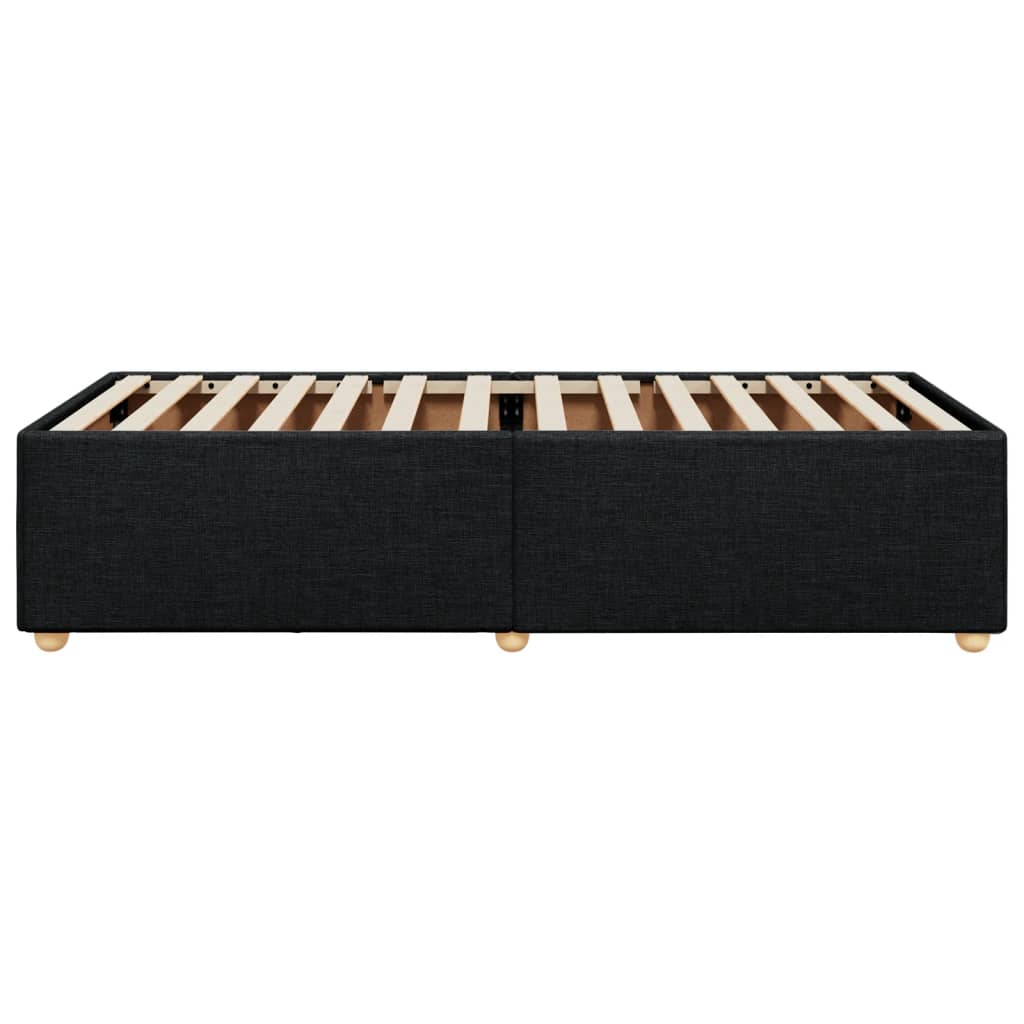 vidaXL Estructura de cama sin colchón tela negro 90x190 cm