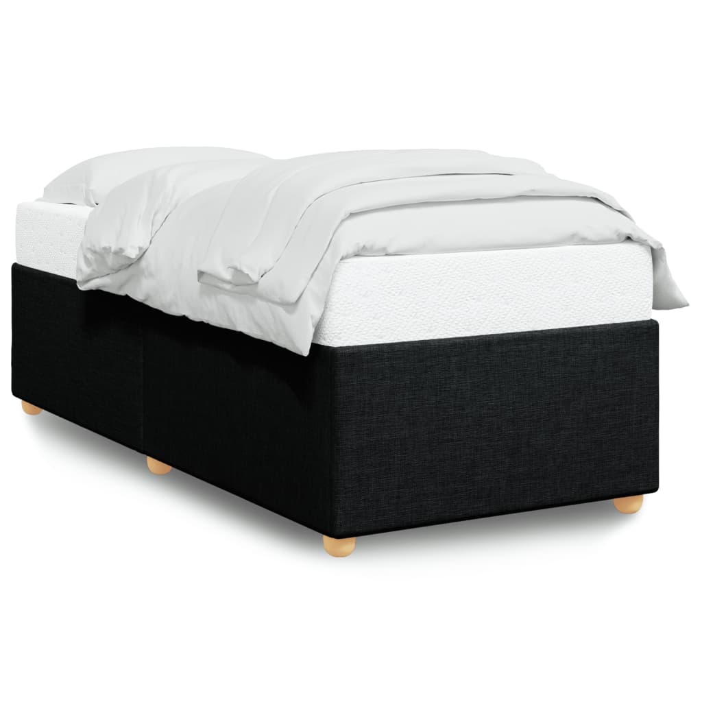 vidaXL Estructura de cama sin colchón tela negro 90x190 cm