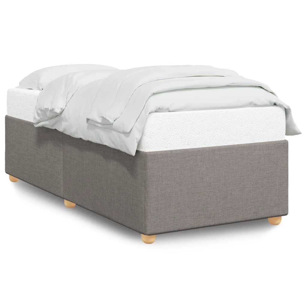 vidaXL Estructura de cama sin colchón tela gris taupe 90x190 cm