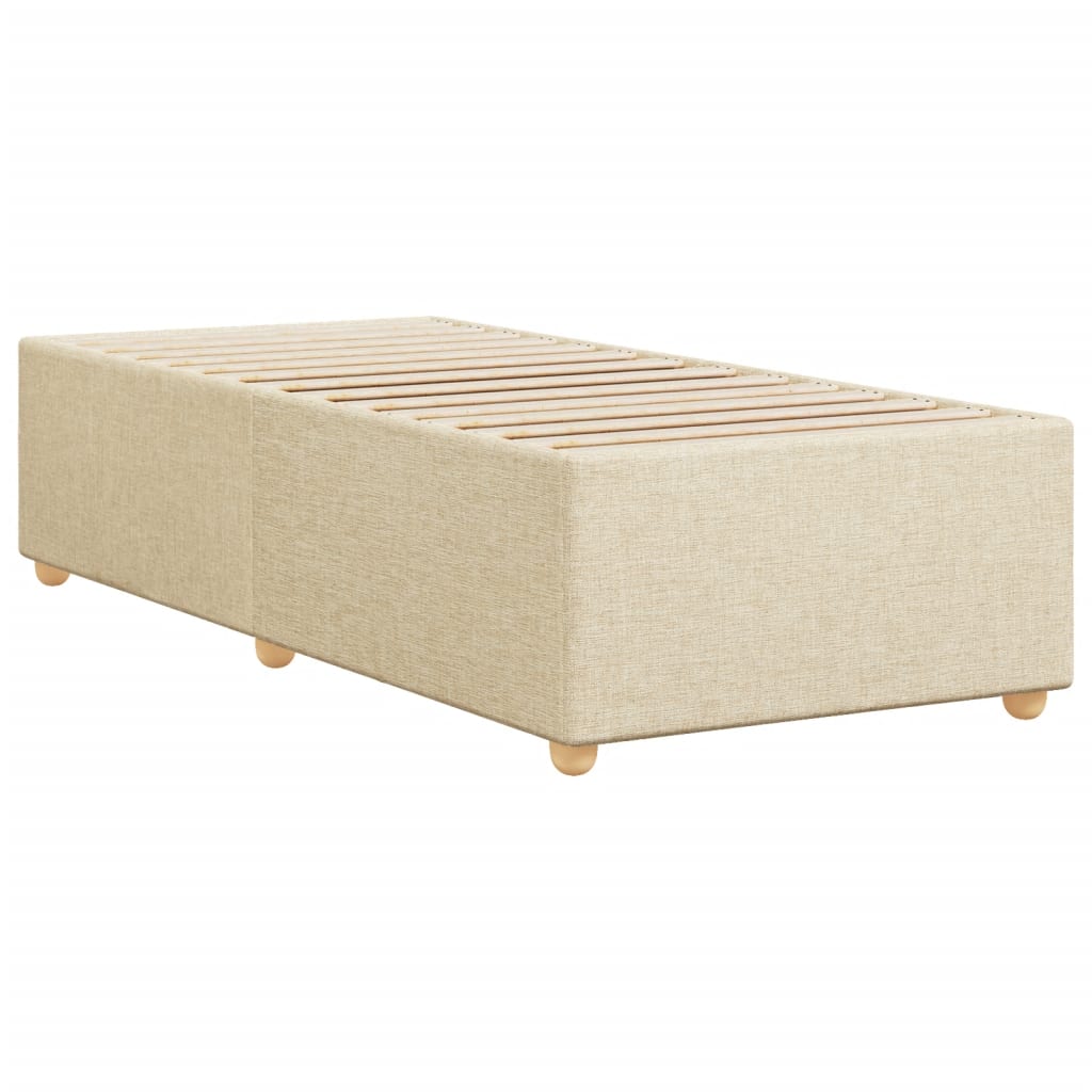 vidaXL Estructura de cama sin colchón tela crema 90x190 cm