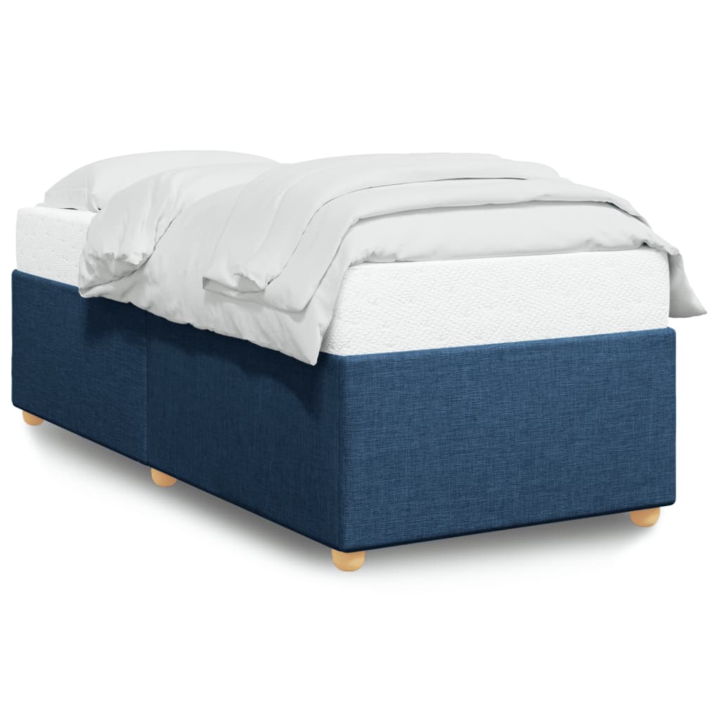 vidaXL Estructura de cama sin colchón tela azul 90x190 cm