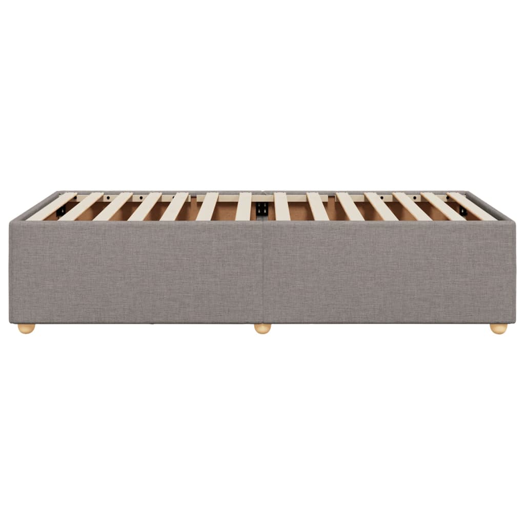 vidaXL Estructura de cama sin colchón tela taupe 90x200 cm