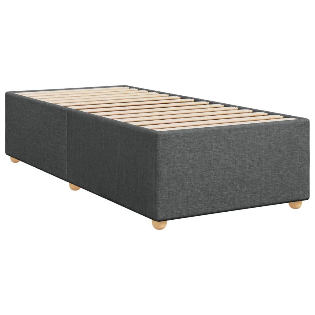 vidaXL Estructura de cama sin colchón tela gris oscuro 90x200 cm