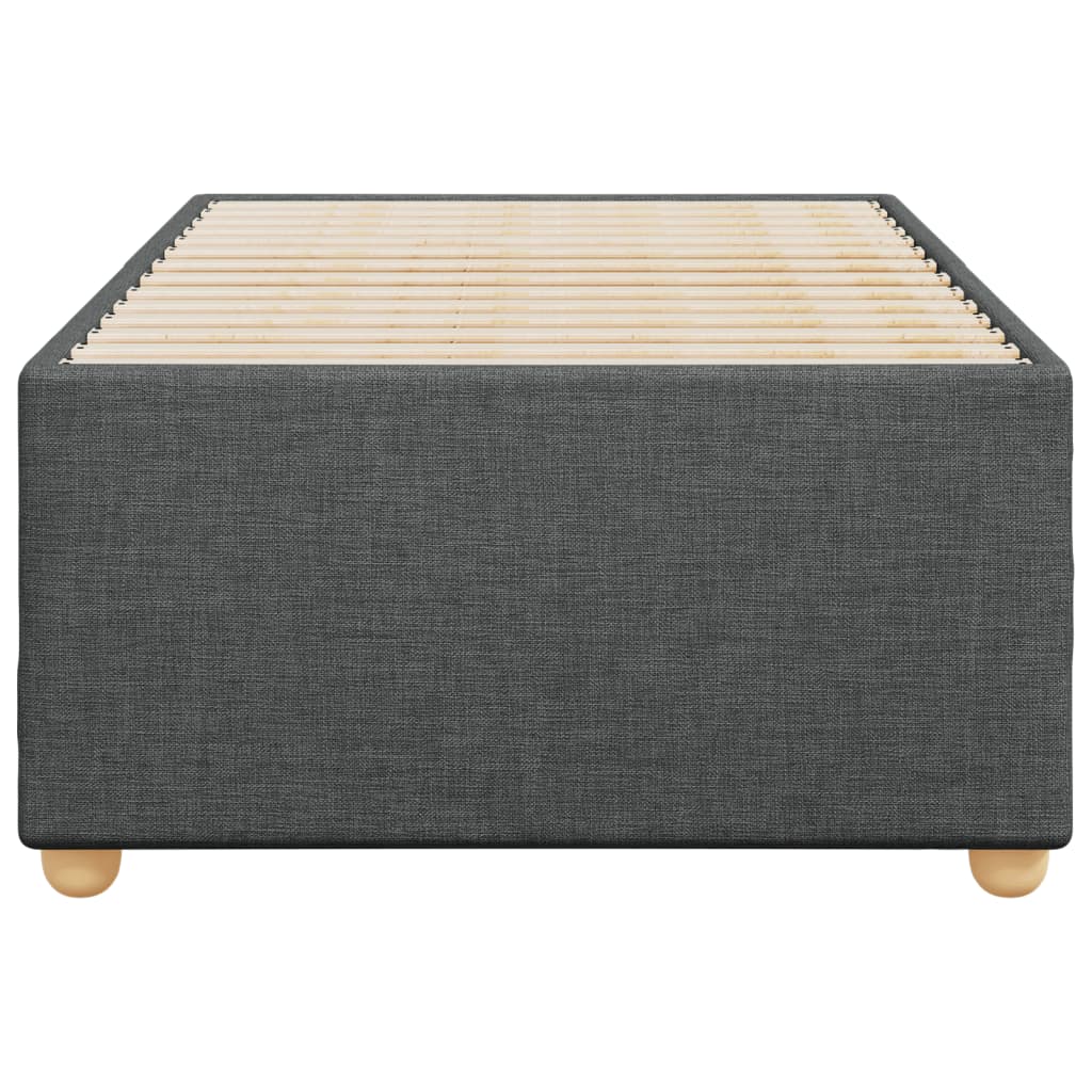 vidaXL Estructura de cama sin colchón tela gris oscuro 90x200 cm