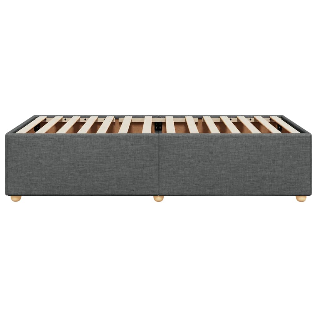 vidaXL Estructura de cama sin colchón tela gris oscuro 90x200 cm