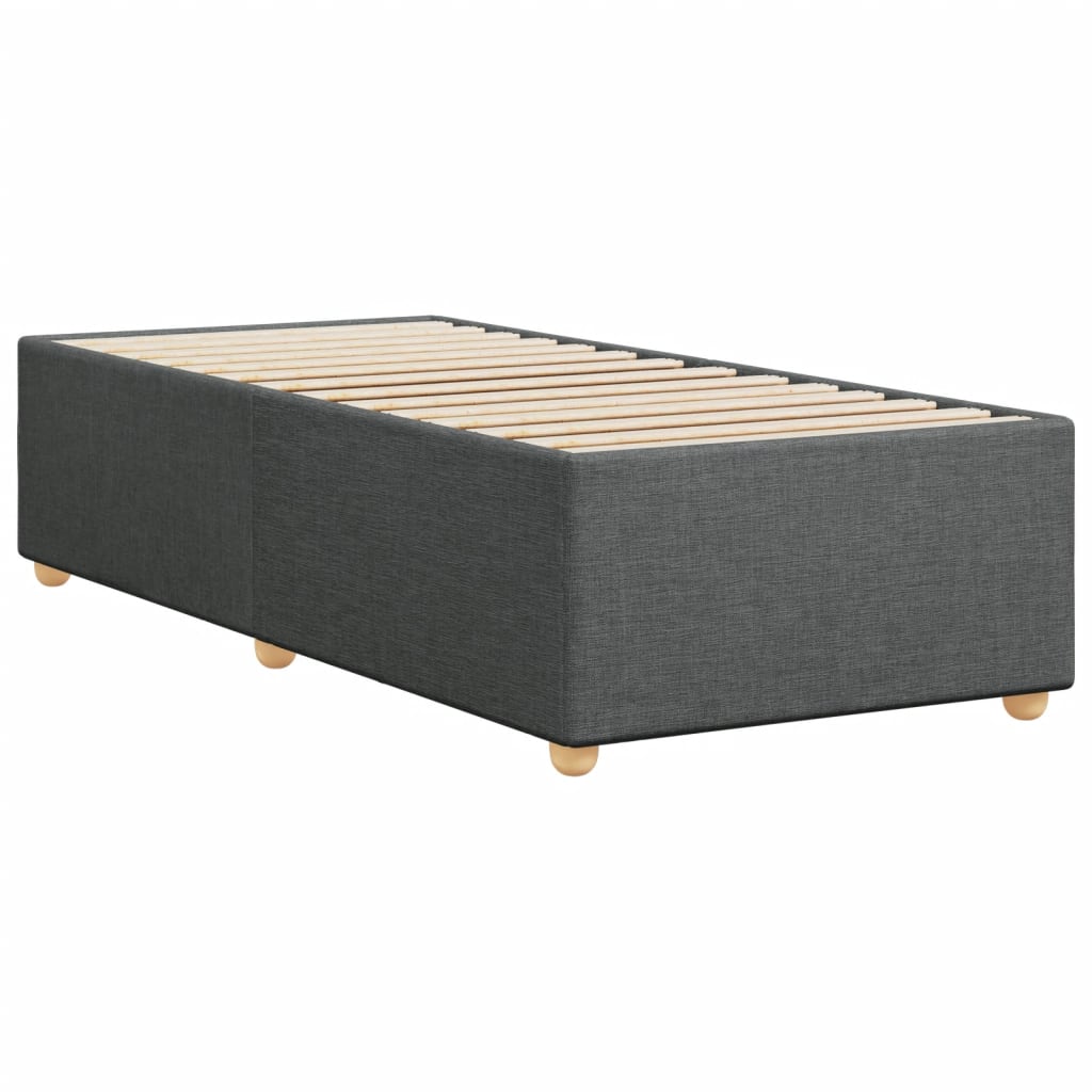 vidaXL Estructura de cama sin colchón tela gris oscuro 90x200 cm