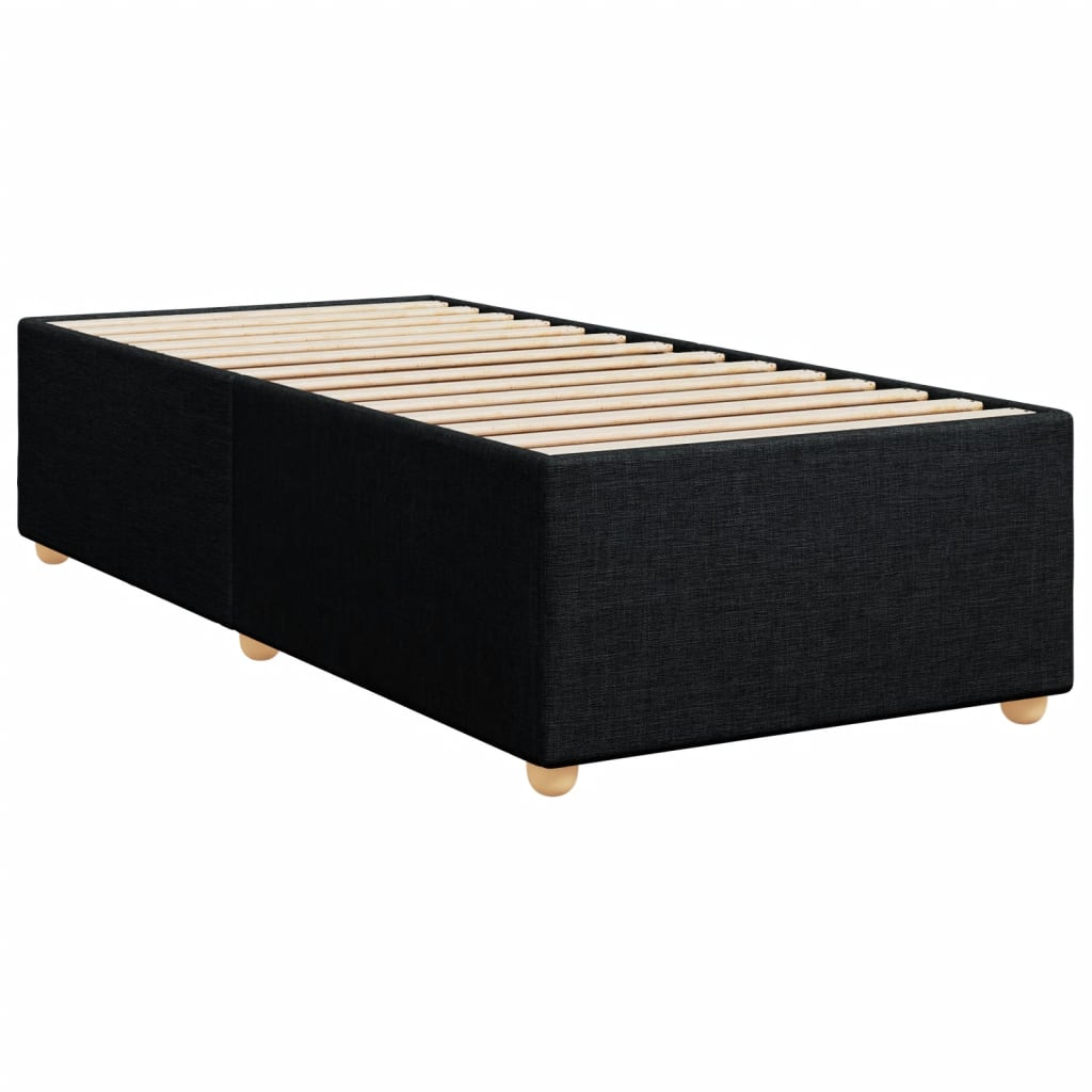 vidaXL Estructura de cama sin colchón tela negro 100x200 cm