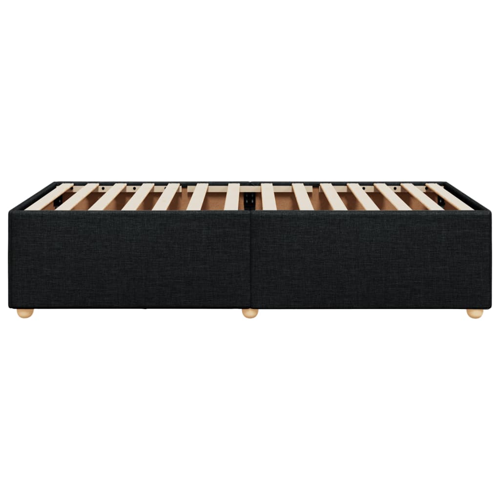 vidaXL Estructura de cama sin colchón tela negro 100x200 cm