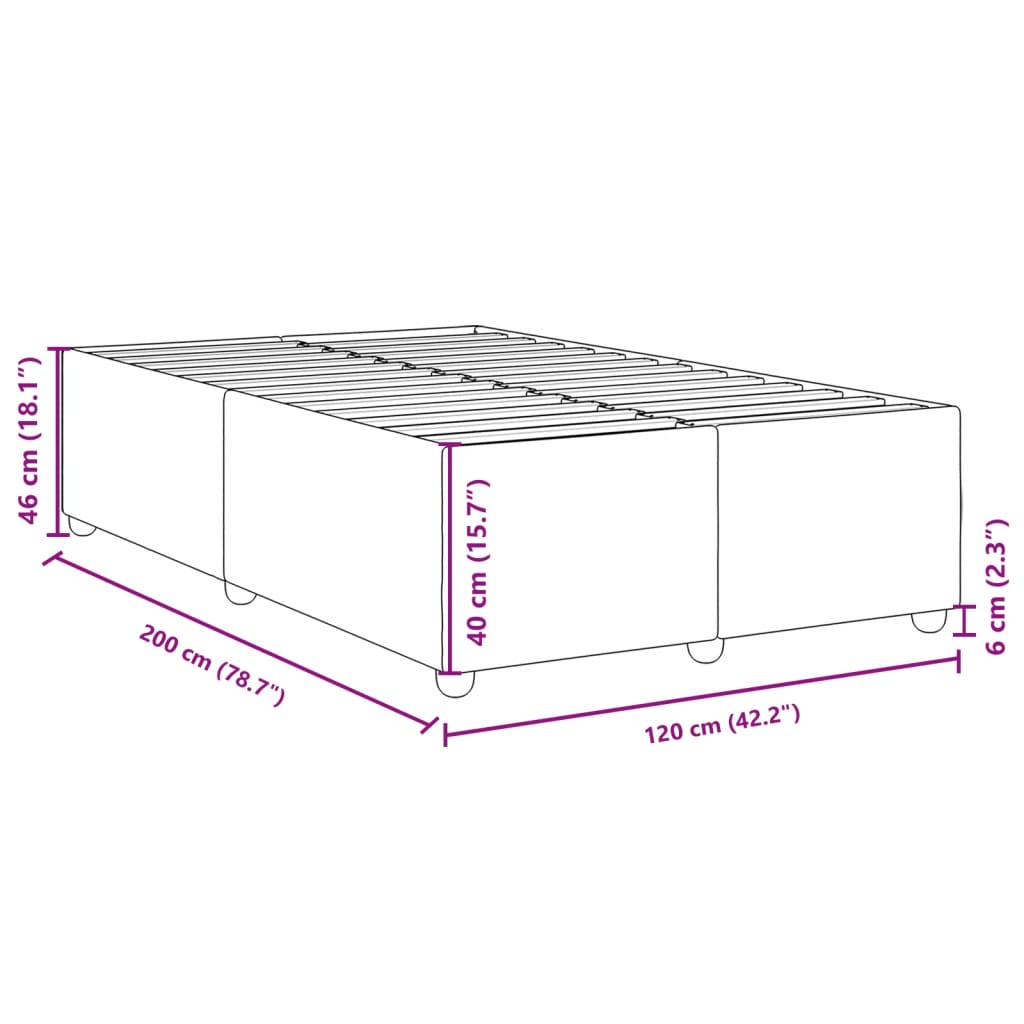 vidaXL Estructura de cama sin colchón tela gris claro 120x200 cm