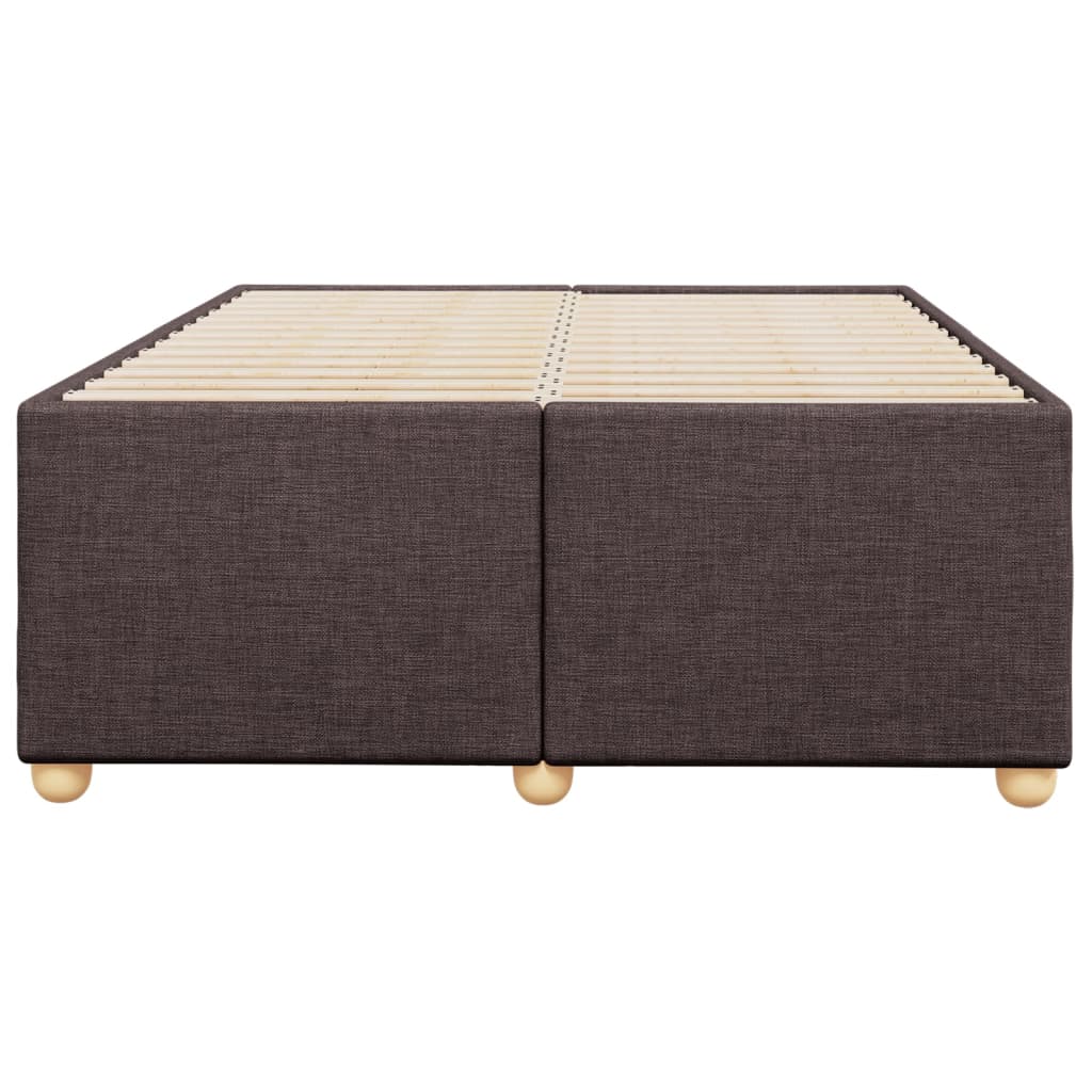 vidaXL Estructura de cama sin colchón tela marrón oscuro 120x200 cm