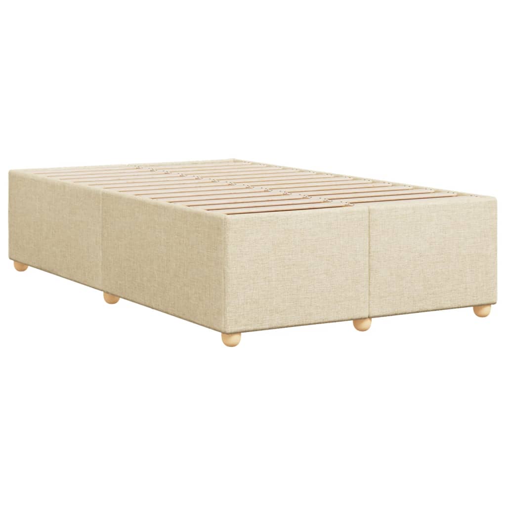 vidaXL Estructura de cama sin colchón tela crema 120x200 cm