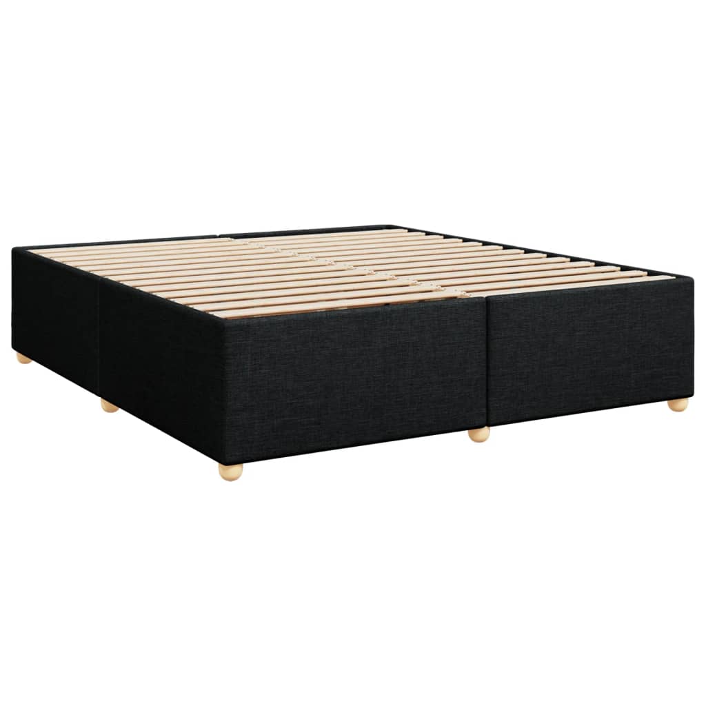 vidaXL Cama sin colchón tela negro 200x200 cm