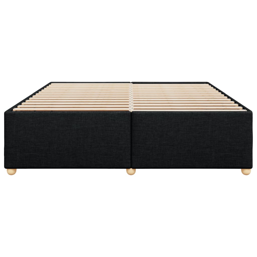 vidaXL Cama sin colchón tela negro 200x200 cm