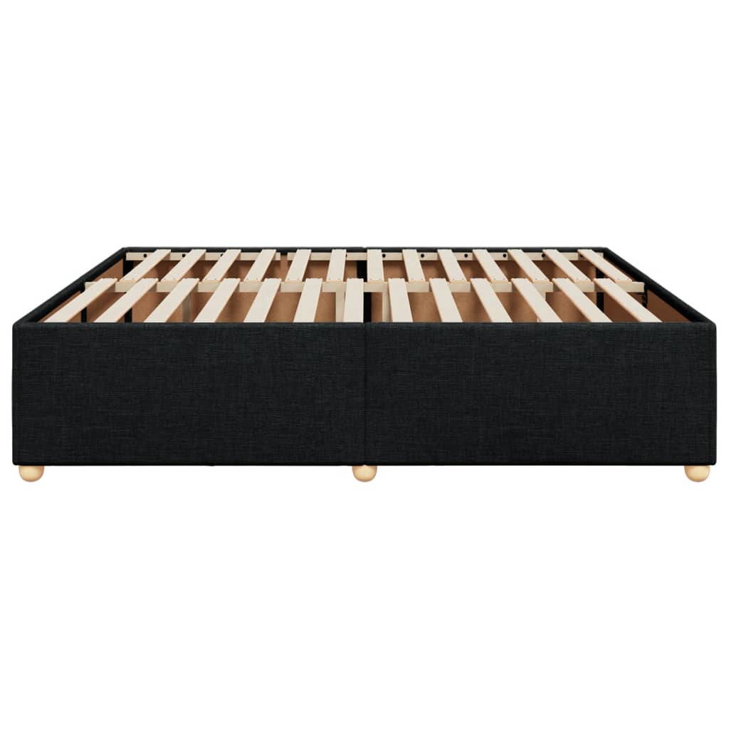 vidaXL Cama sin colchón tela negro 200x200 cm