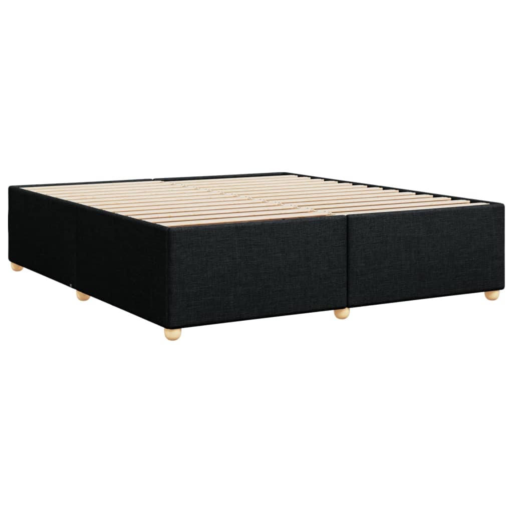 vidaXL Cama sin colchón tela negro 200x200 cm