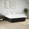 vidaXL Cama sin colchón tela negro 200x200 cm