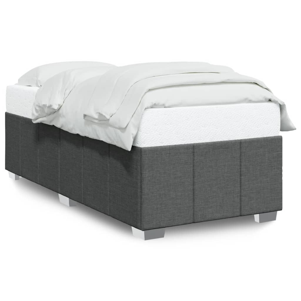 vidaXL Estructura de cama sin colchón tela gris oscuro 90x190 cm