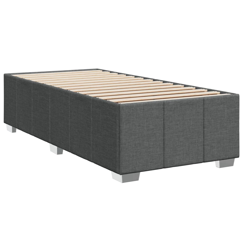 vidaXL Estructura de cama sin colchón tela gris oscuro 90x190 cm