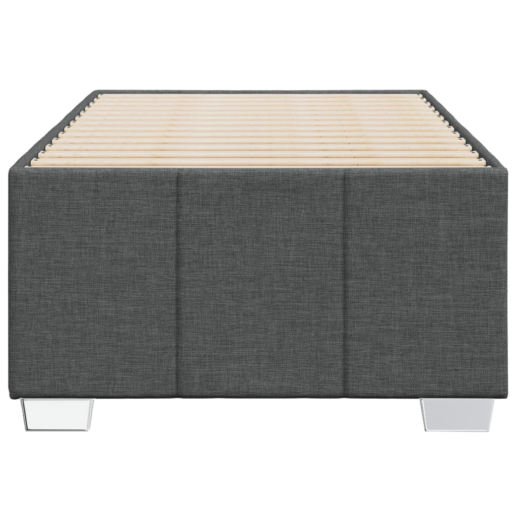 vidaXL Estructura de cama sin colchón tela gris oscuro 90x190 cm