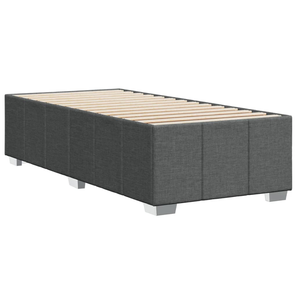 vidaXL Estructura de cama sin colchón tela gris oscuro 90x190 cm