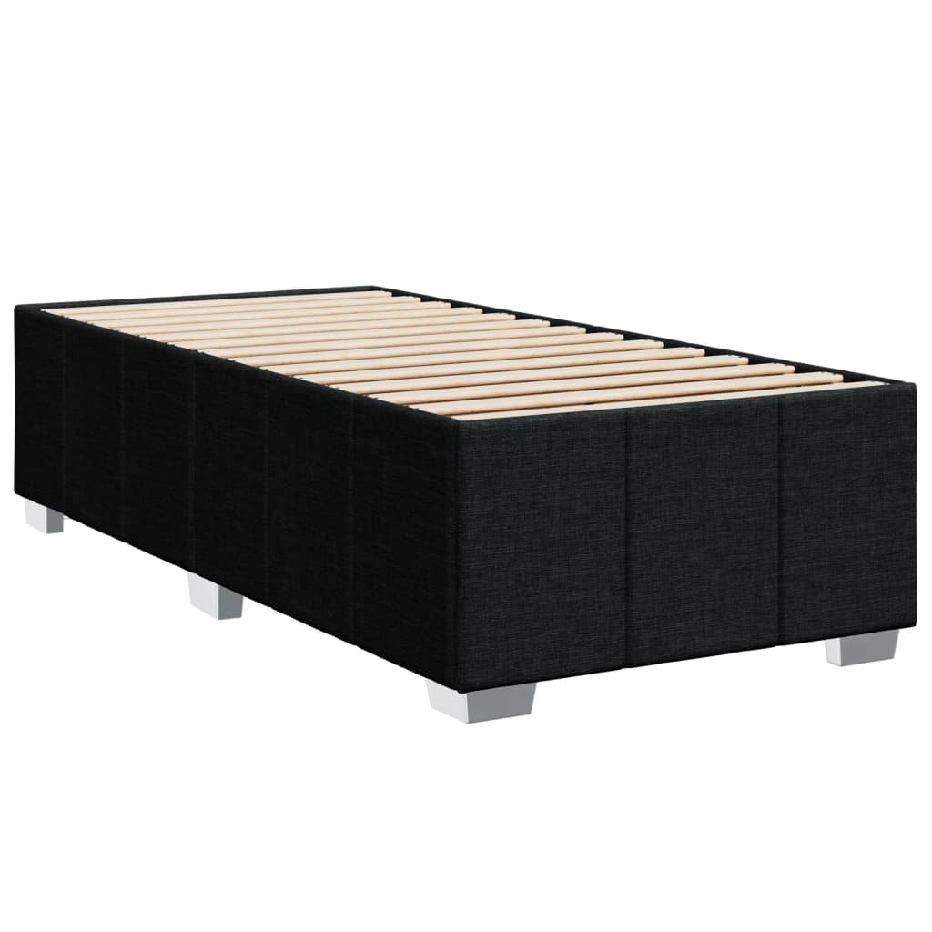 vidaXL Estructura de cama sin colchón tela negro 90x200 cm