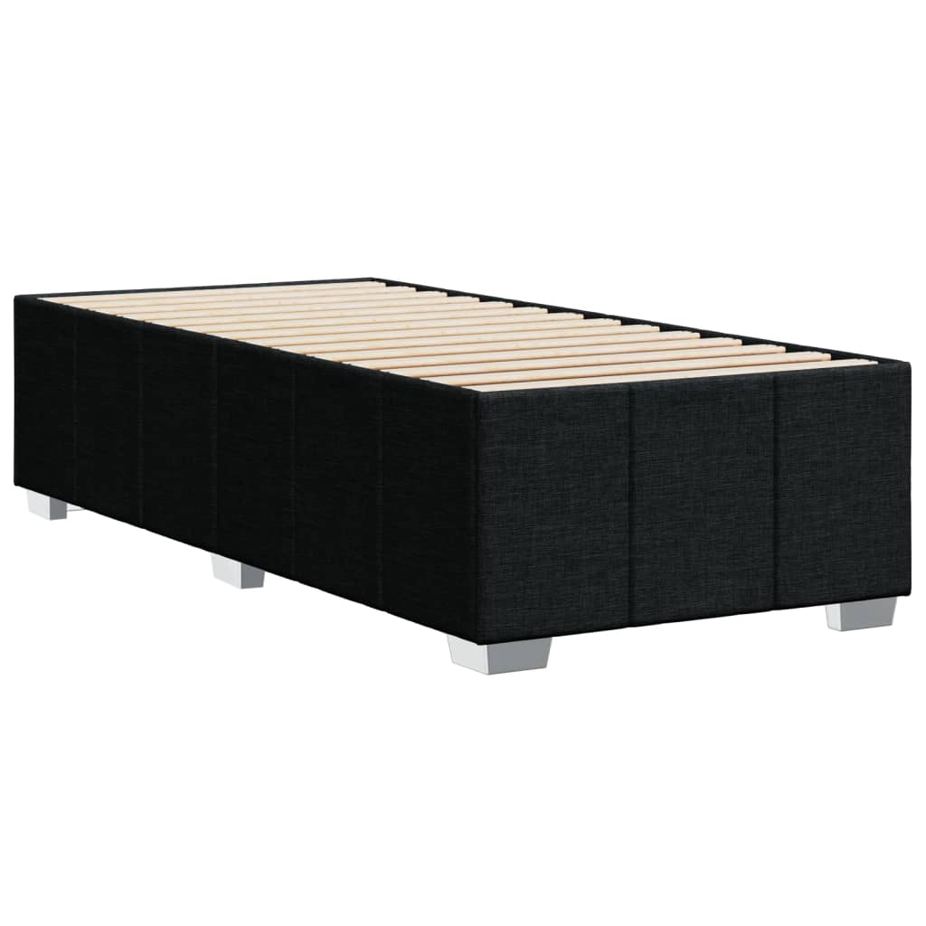 vidaXL Estructura de cama sin colchón tela negro 90x200 cm