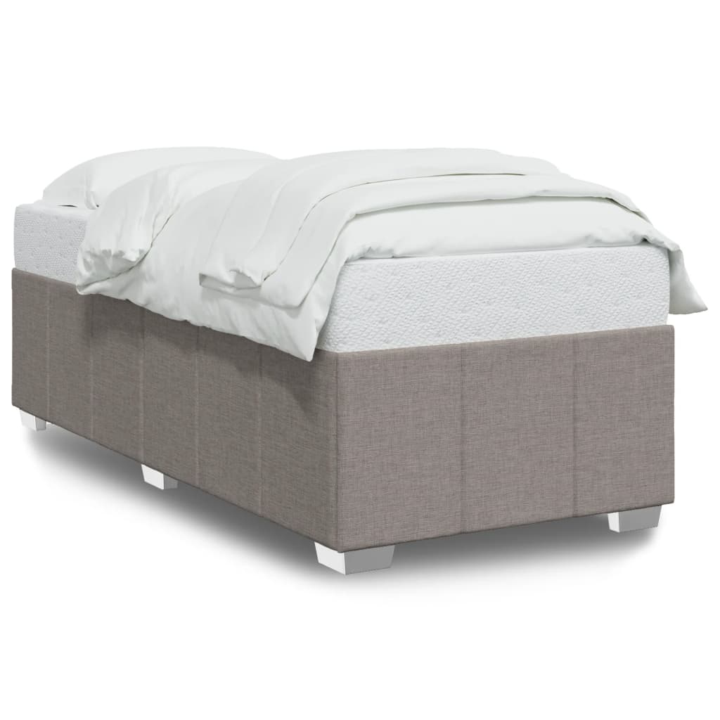 vidaXL Estructura de cama sin colchón tela taupe 90x200 cm