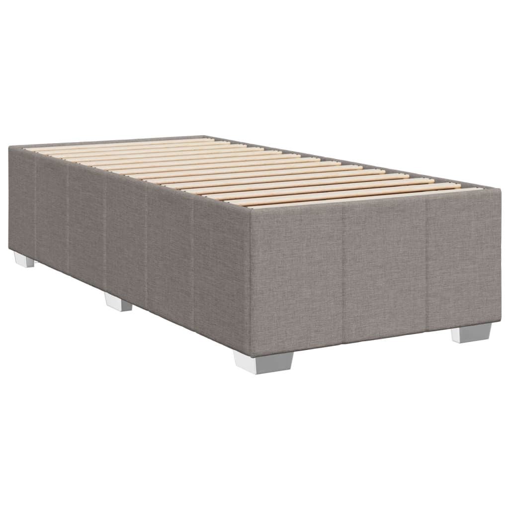 vidaXL Estructura de cama sin colchón tela taupe 90x200 cm