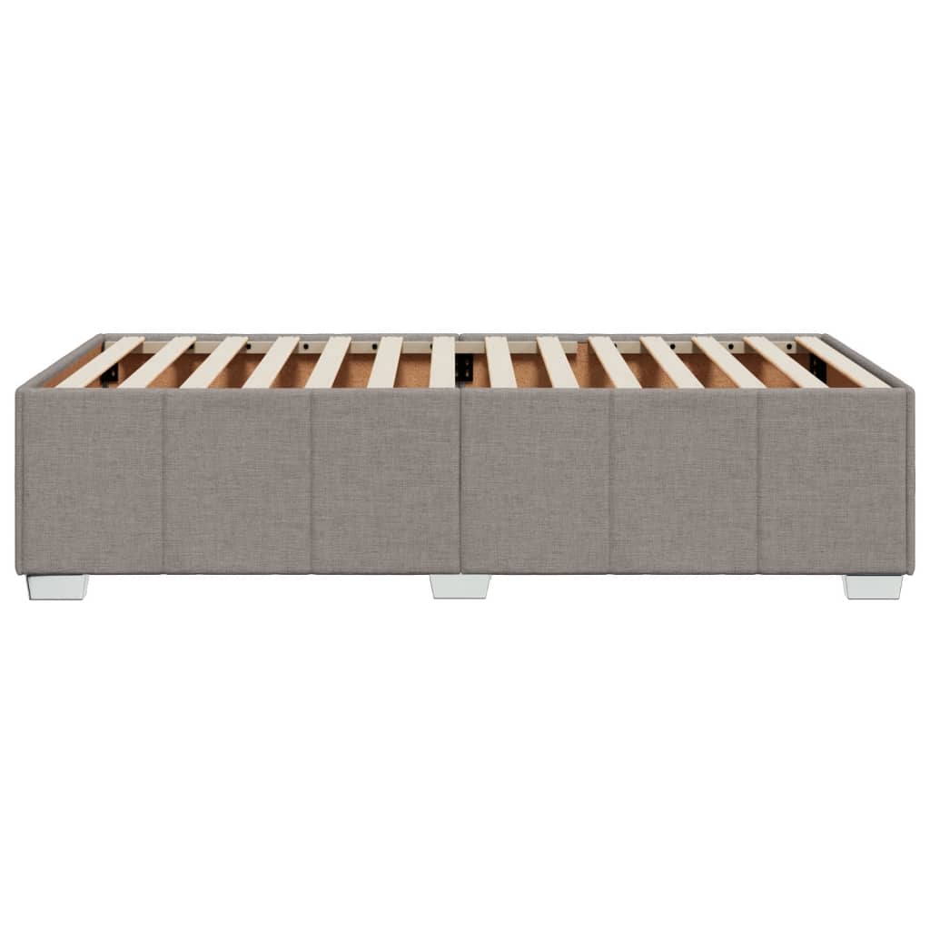 vidaXL Estructura de cama sin colchón tela taupe 90x200 cm