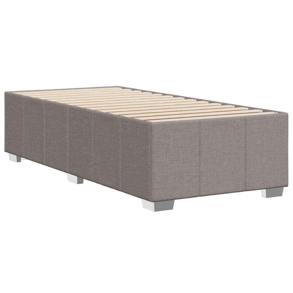 vidaXL Estructura de cama sin colchón tela taupe 90x200 cm